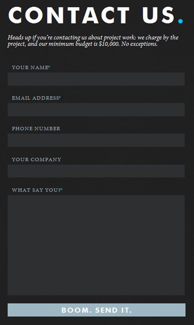 25 Amazingly Creative Contact Forms