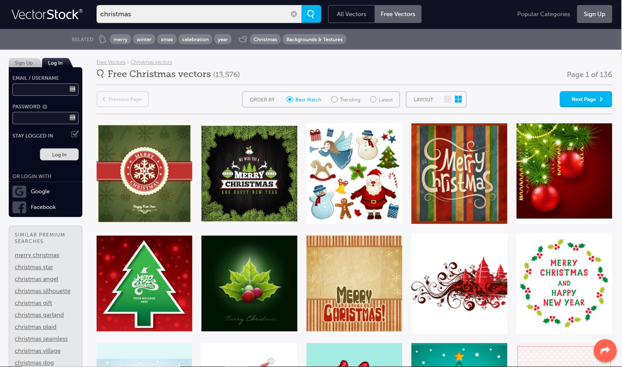 free christmas vectors design